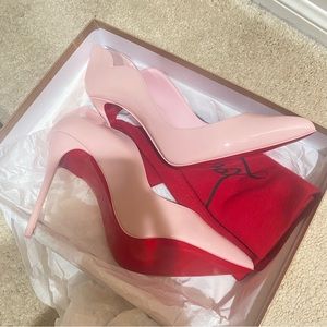 louboutin hot chick 100 leather pus